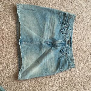 Mini denim skirt